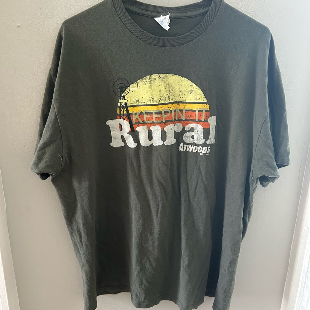 Keepin It Rural Atwoods Graphic T-Shirt Sz XL